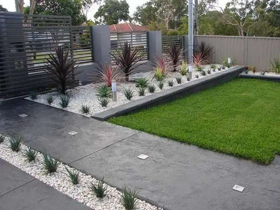 Completed garden and pathway installation by Visionary Outdoor Solutions