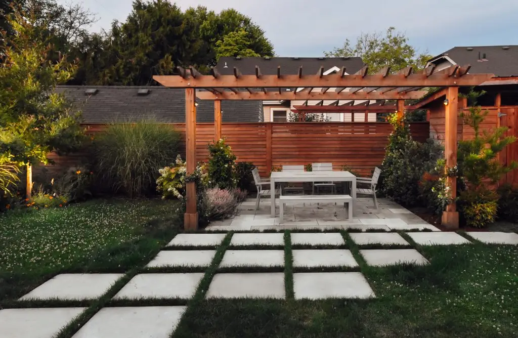 Completed garden and pathway installation by Visionary Outdoor Solutions