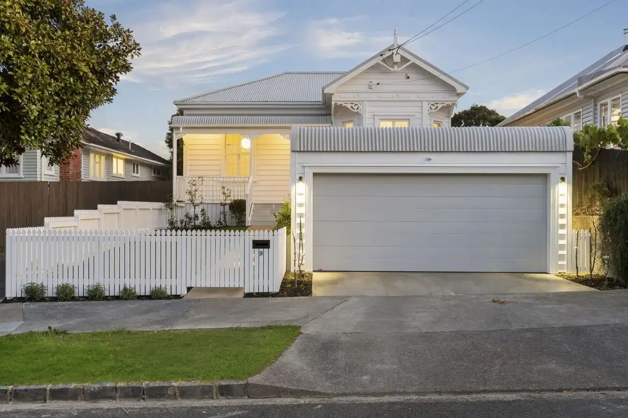 Urban streetscape with high-rise buildings and a tree-lined avenue